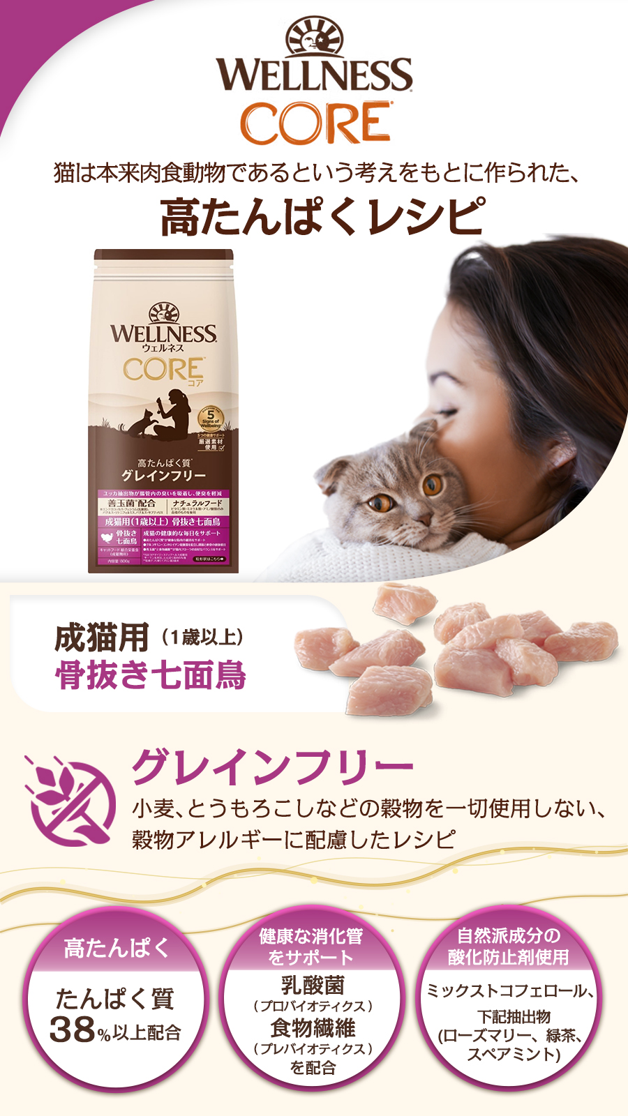 成猫用(1歳以上) 　骨抜き七面鳥