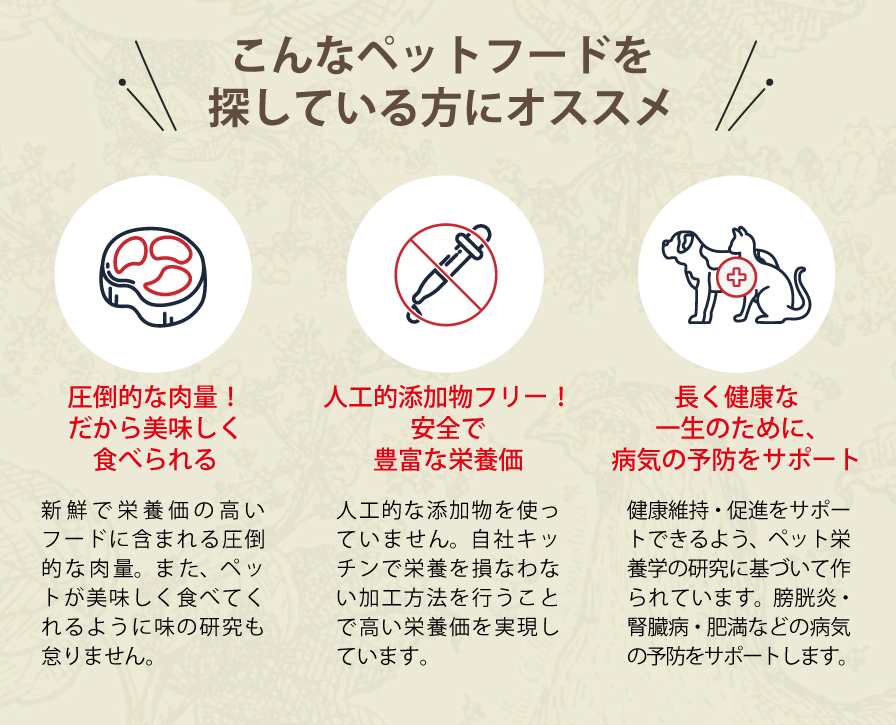 アカナドッグフードは肉含有量が高く、低炭水化物のこだわり