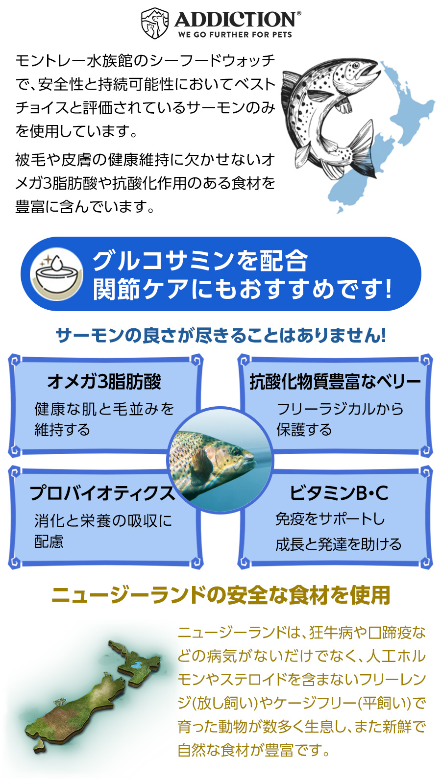 アディクション　ドッグ　サーモンブルー