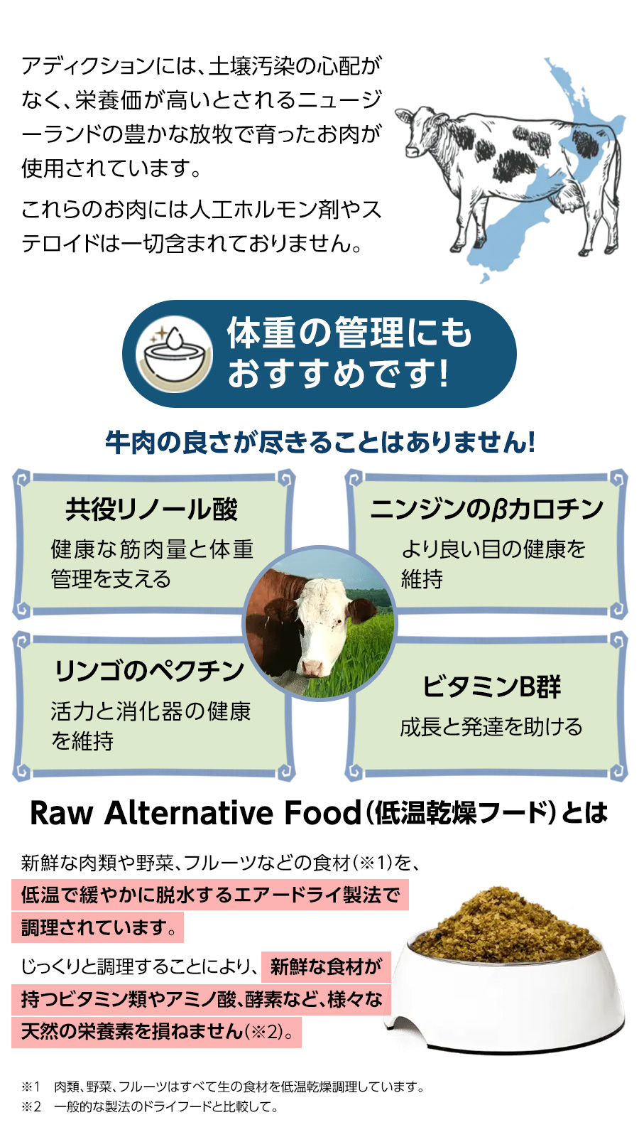 アディクション　ドッグ　低温乾燥フードステーキハウスビーフ＆ズッキーニエントリー