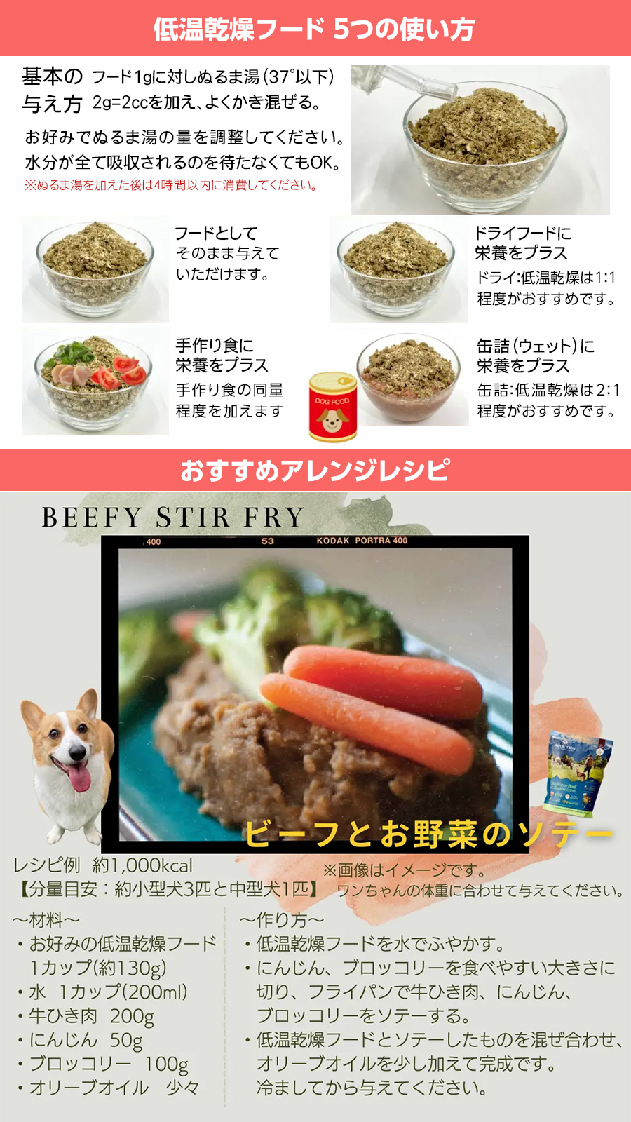 アディクション　ドッグ　低温乾燥フードステーキハウスビーフ＆ズッキーニエントリー