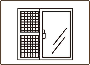 網戸・窓ガラス等の掃除に