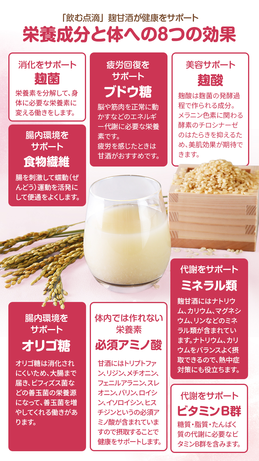 栄養成分と身体への8つの効果