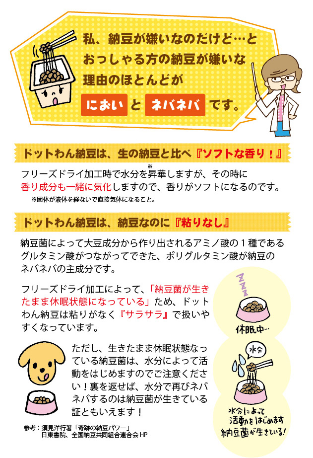ドットわん フリーズドライ納豆