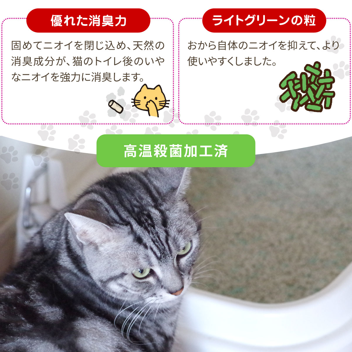 トイレに流せる おからの猫砂 おからの猫砂エコグリーン