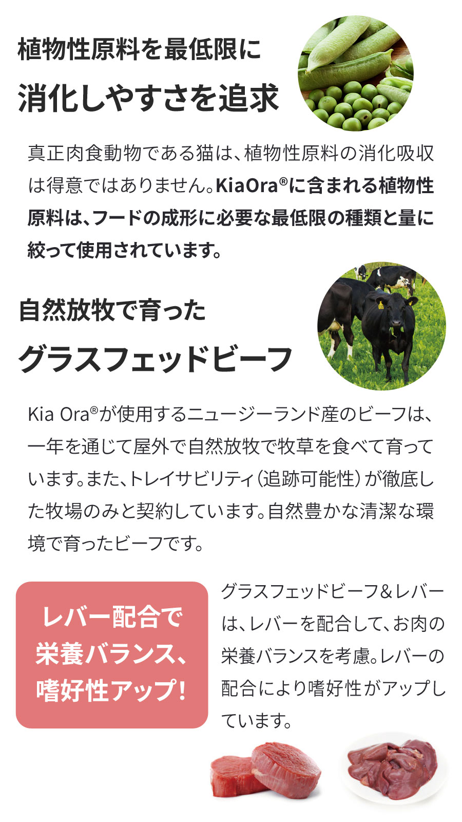 KiaOra CAT グラスフェッドビーフ&レバー
