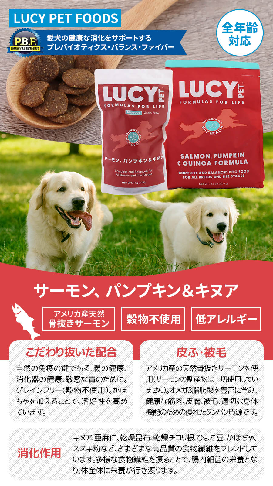 ルーシーペット サーモン・パンプキン＆キヌア