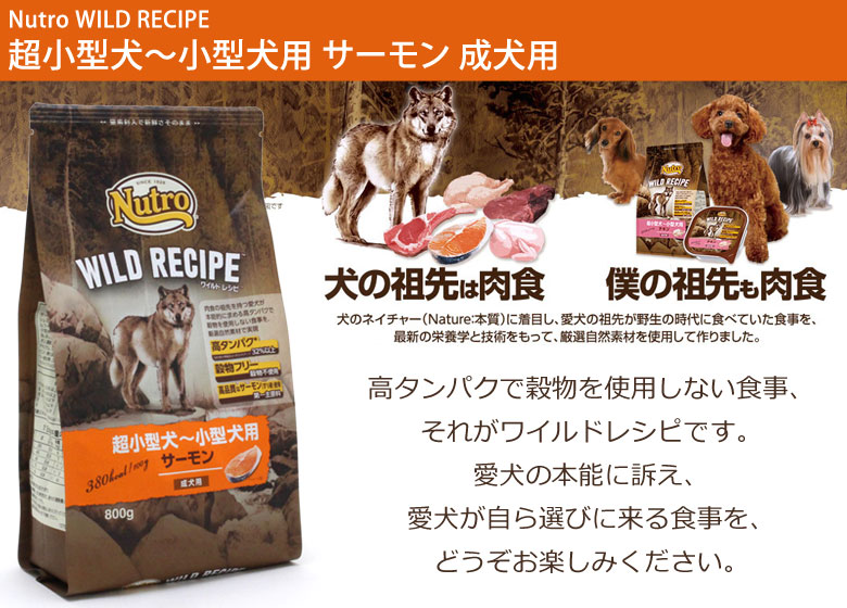 ニュートロ ドッグフード ワイルド レシピ 超小型犬 小型犬用 成犬用 サーモン 2kg
