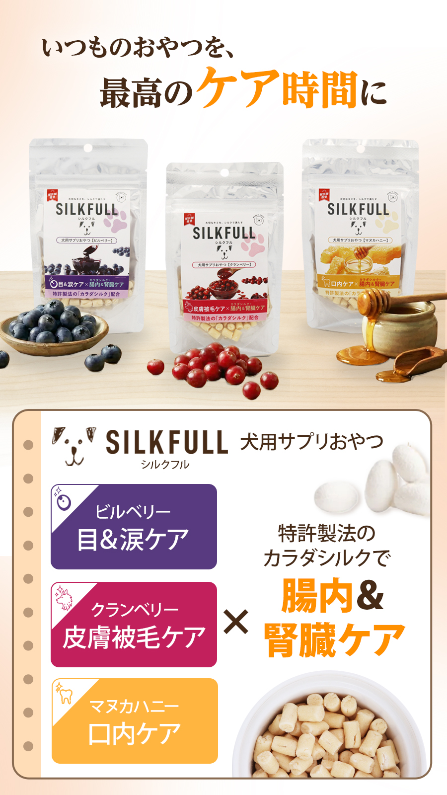 シルクフル　犬 サプリメントおやつ