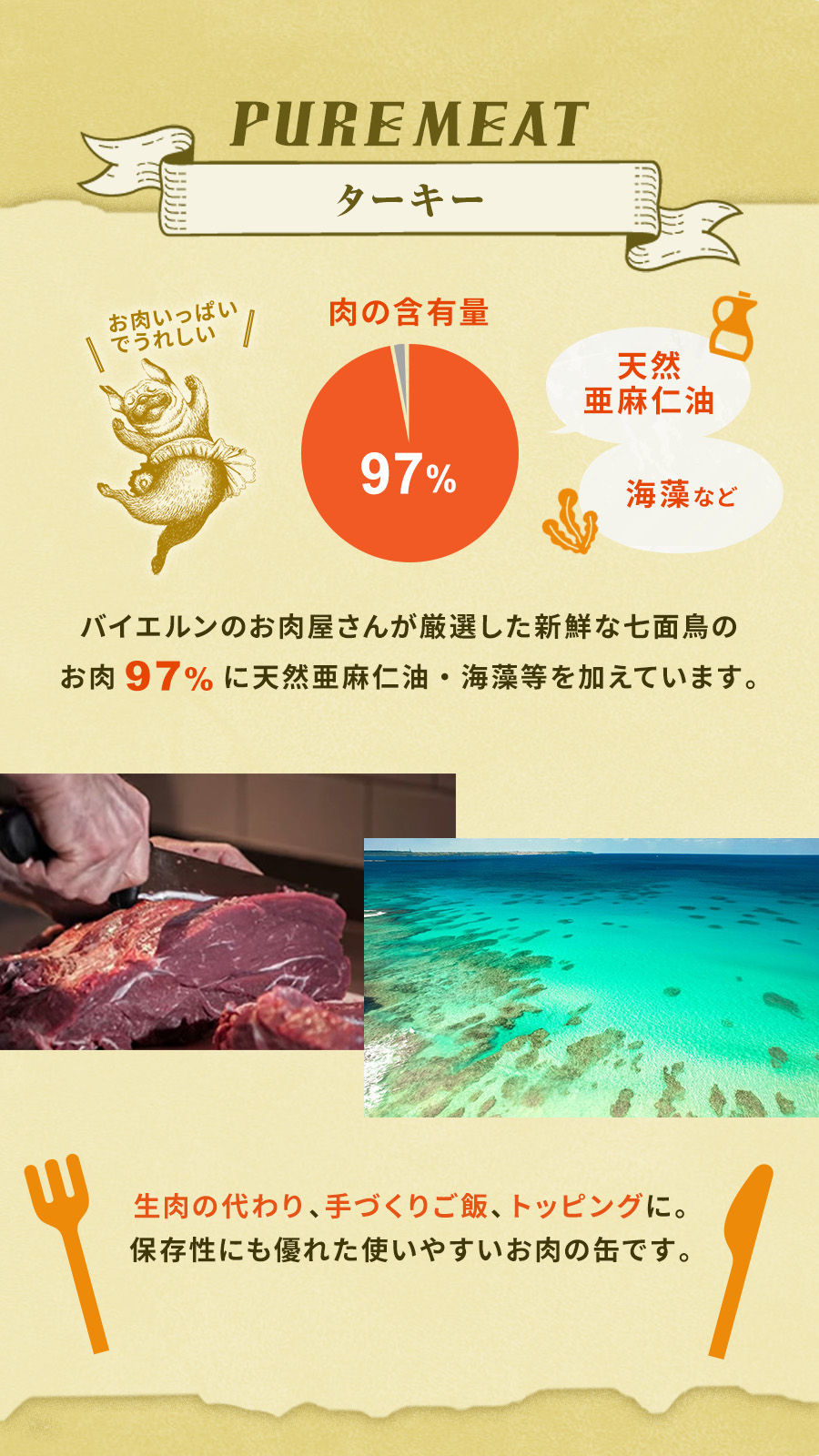 テラカニス　ピュアミートターキー