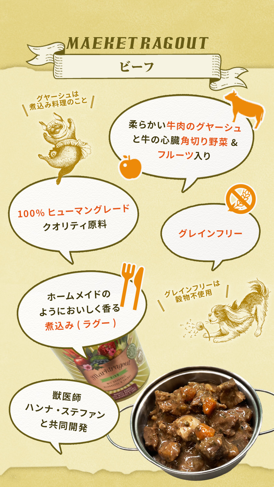 テラカニス　マーケットラグー ビーフ