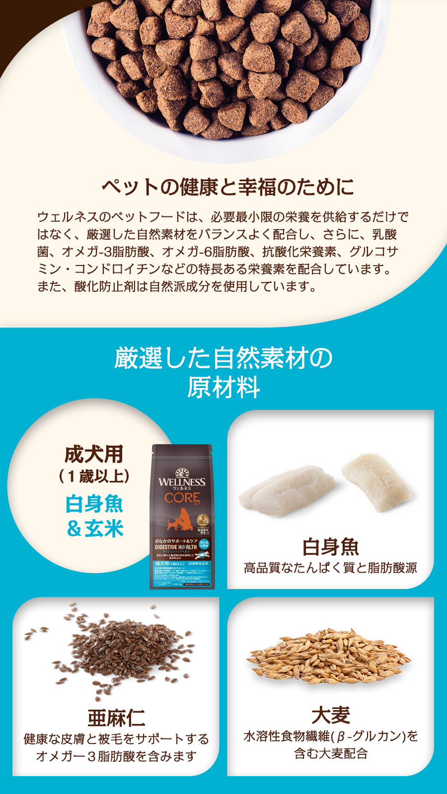 ダイジェスティブヘルス 成犬用（１歳以上）白身魚＆玄米