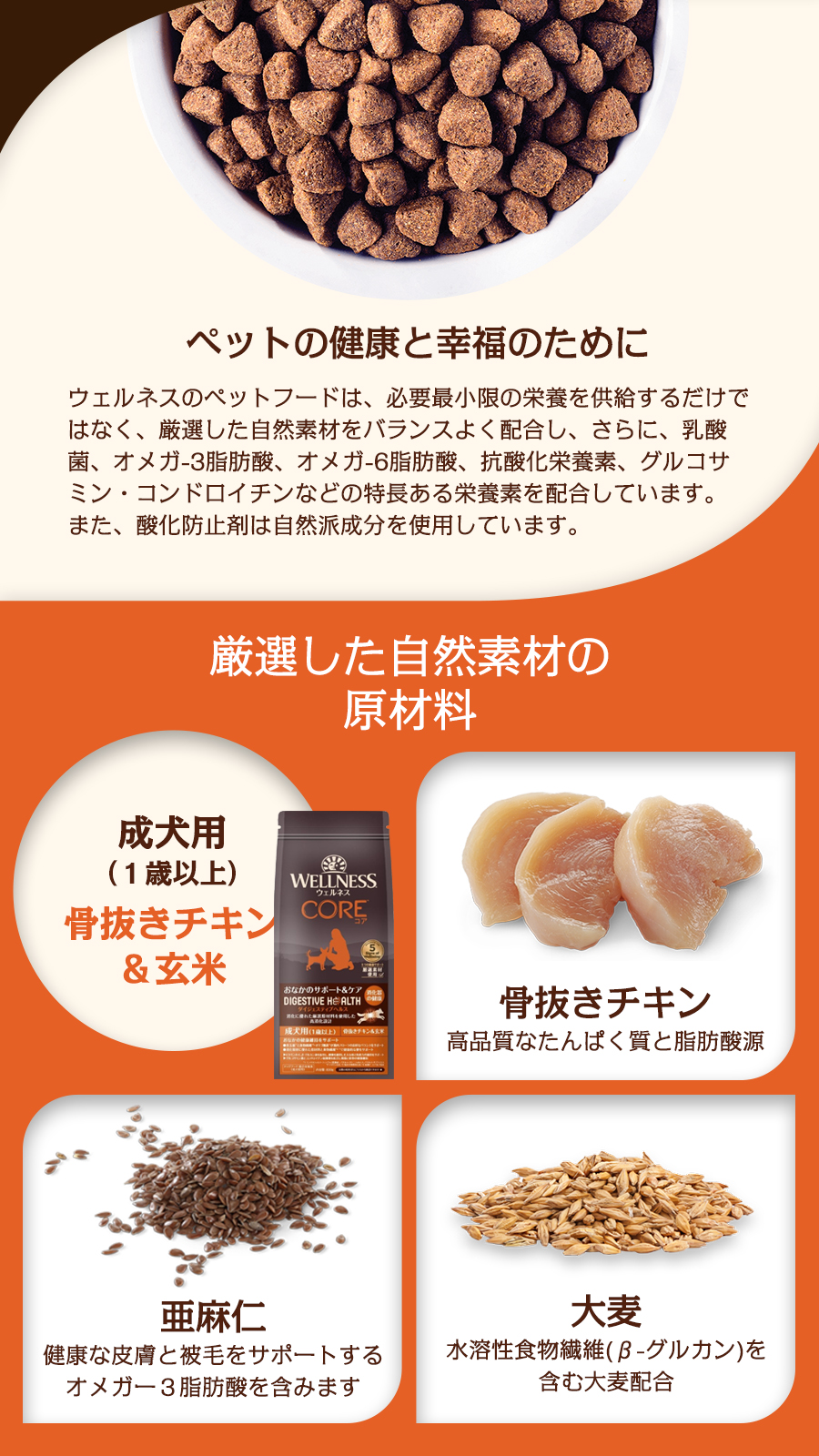 ダイジェスティブヘルス 成犬用（１歳以上）骨抜きチキン＆玄米
