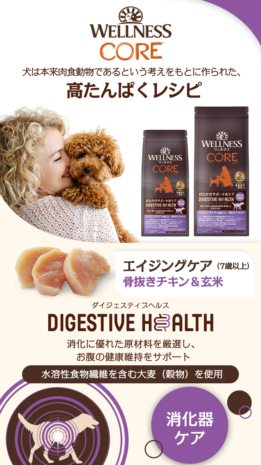 ダイジェスティブヘルス エイジングケア　(7歳以上)骨抜きチキン＆玄米